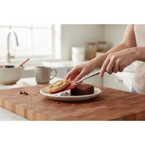 Farberware Cookie Brownie Turner Kitchen Spatula Red Silver Brand New Silicone